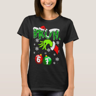 Lustiges Meme Bruh 6-7 Passende Familie Weihnachte T-Shirt