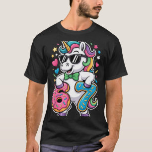 Lustiges Meme Einhorn Mädchen Kinder Sechs Sieben T-Shirt