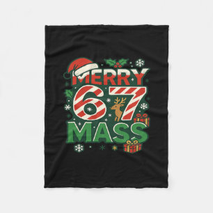 Lustiges Meme Frohe 67 M Zuckerstangen-Weihnachtsz Fleecedecke