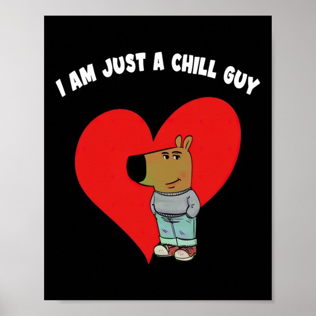 Lustiges Meme Ich bin nur ein cooler Typ Valentins Poster (Vorne)