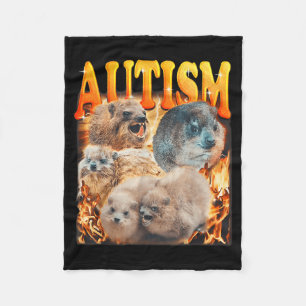 Lustiges Meme-Murmeltier-Waldmurmeltiere Autistisc Fleecedecke