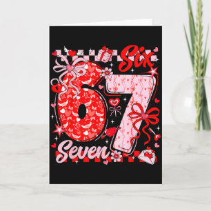 Lustiges Meme Sechs Sieben Valentinstag 6 7 Herz M Karte