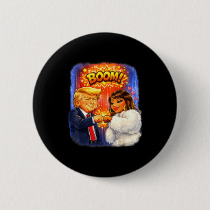 Lustiges Meme trump & nicki high five zum Spaß Button