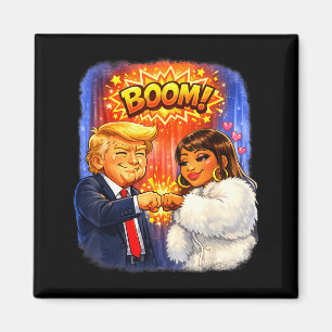 Lustiges Meme trump & nicki High-Five zum Spaß  Magnet
