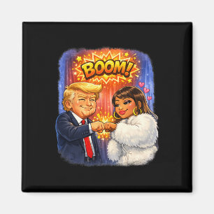 Lustiges Meme Trump und Nicki geben sich zum Spaß Magnet