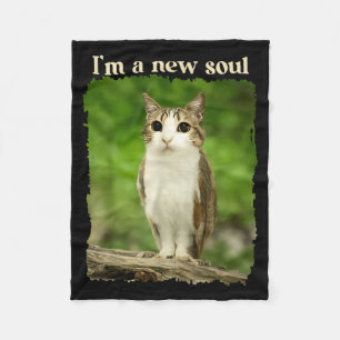 Lustiges Meowl-Meme, Cat Owl Meme Gehirnfäule Gen Fleecedecke