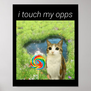Lustiges Meowl-Meme, Katze Eule Meme Gehirnfäule G Poster