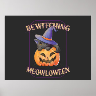 Lustiges Meowloween  Poster