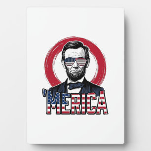 Lustiges Merica Patriotischer Präsident Vintage Ve Fotoplatte