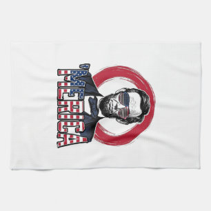Lustiges Merica Patriotischer Präsident Vintage Ve Geschirrtuch