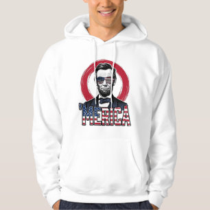 Lustiges Merica Patriotischer Präsident Vintage Ve Hoodie