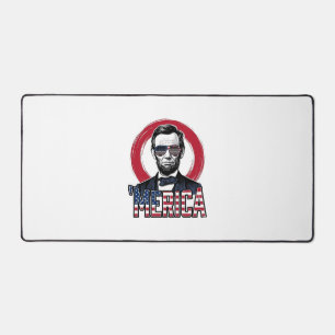 Lustiges Merica Patriotischer Präsident Vintage Ve Schreibtischunterlage