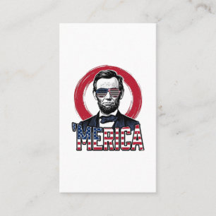 Lustiges Merica Patriotischer Präsident Vintage Ve Visitenkarte