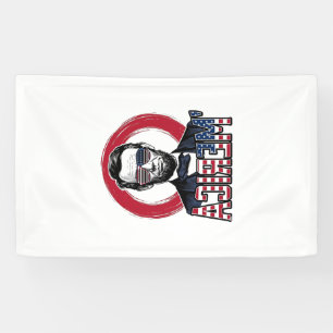 Lustiges Merica Patriotisches Präsident Vintage Ve Banner