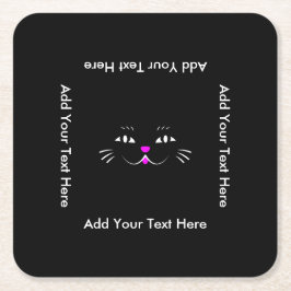 Lustiges Miezekatze-Katzen-Gesicht Rechteckiger Pappuntersetzer