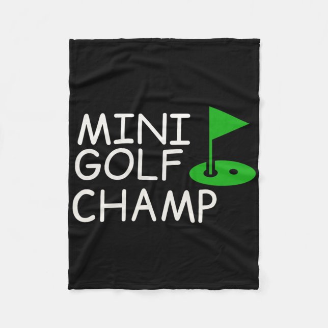 Lustiges Minigolf-Design  Fleecedecke (Vorderseite)