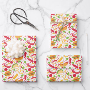 lustiges Mischfutter Geschenkpapier Set