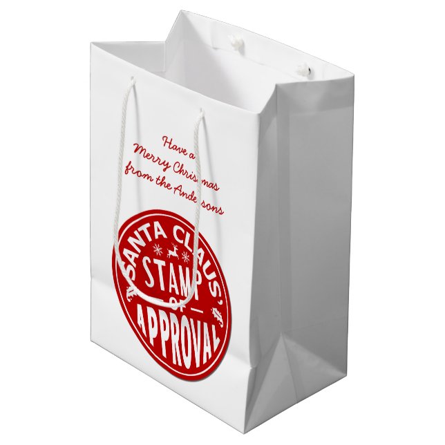 Lustiges Mittlere Geschenktüte (Vorderseite Schrägansicht)