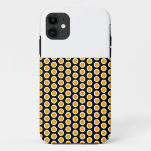 Lustiges Mod Schwarz Orange gekacheltes geometrisc Case-Mate iPhone Hülle