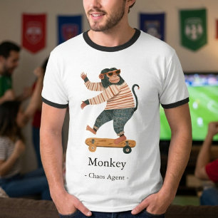 Lustiges Monkey-Familien-Fußball-Party-Shirt T-Shirt