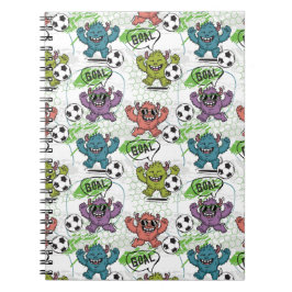 Lustiges Monster-Fußball-Kinder-Muster Notizblock