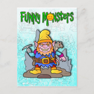 lustiges Monster Postkarte