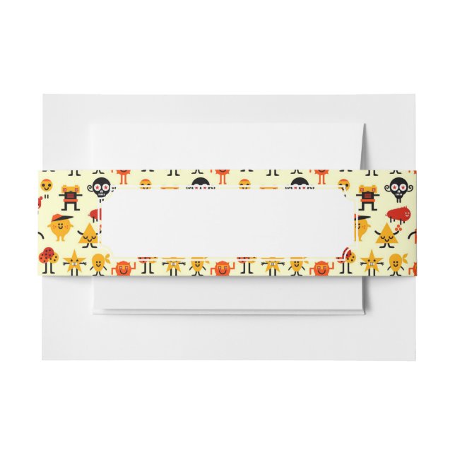 Lustiges Monstermuster Einladungsbanderole (Vorderseite Beispiel)