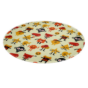 Lustiges Monstermuster Schneidebrett