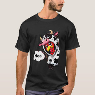 Lustiges Moo Truthahn Kuh Kostüm Erntedankfest Män T-Shirt