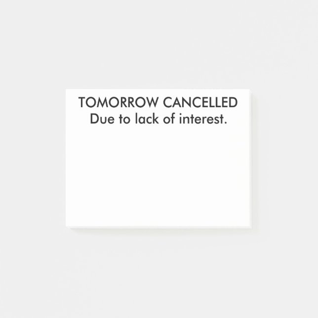 Lustiges Morgen ist annullierte Post-It Klebezettel (Vorderseite)