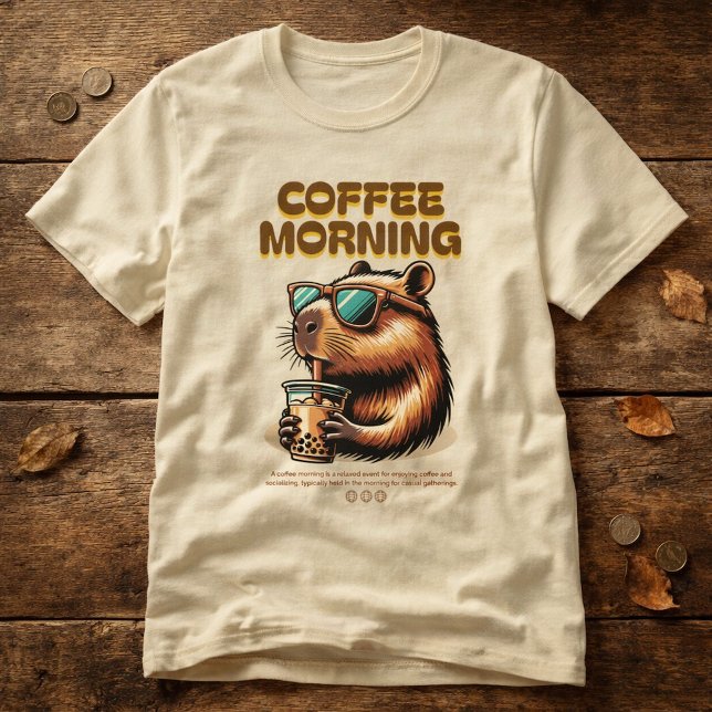 Lustiges Morgenkaffee-Trinker T-Shirt (Von Creator hochgeladen)