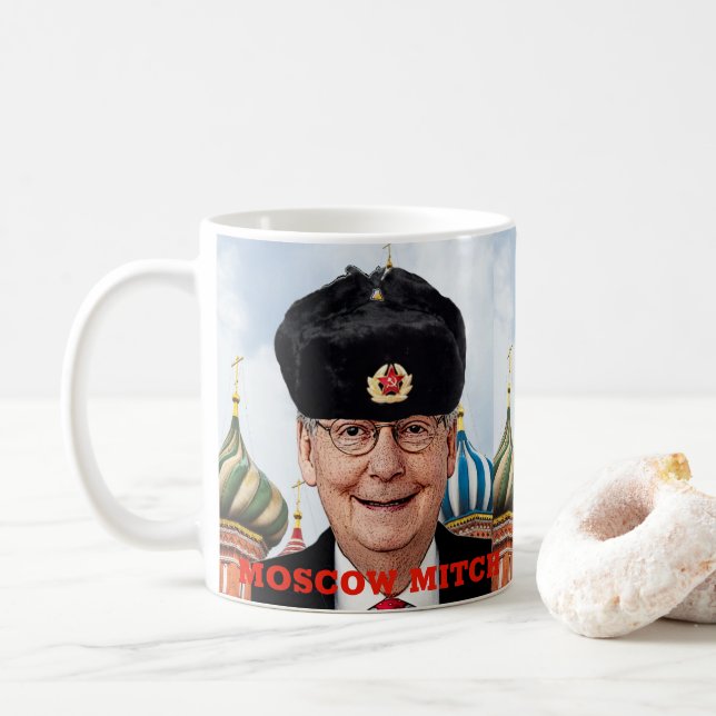 Lustiges Moskau Mitch Kaffeetasse (Mit Donut)