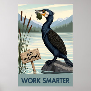 Lustiges motivierendes 'Arbeiten Sie schlauer' Zit Poster