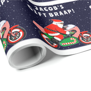 Lustiges Motorrad-Geschenk zum Urlaub Geschenkpapier