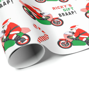 Lustiges Motorrad-Motocross-Geschenk Geschenkpapier