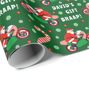 Lustiges Motorrad-Motocross-Geschenk zum Urlaub Geschenkpapier