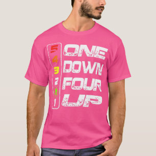 Lustiges Motorrad Motorrad Eins hoch Vier runter T-Shirt