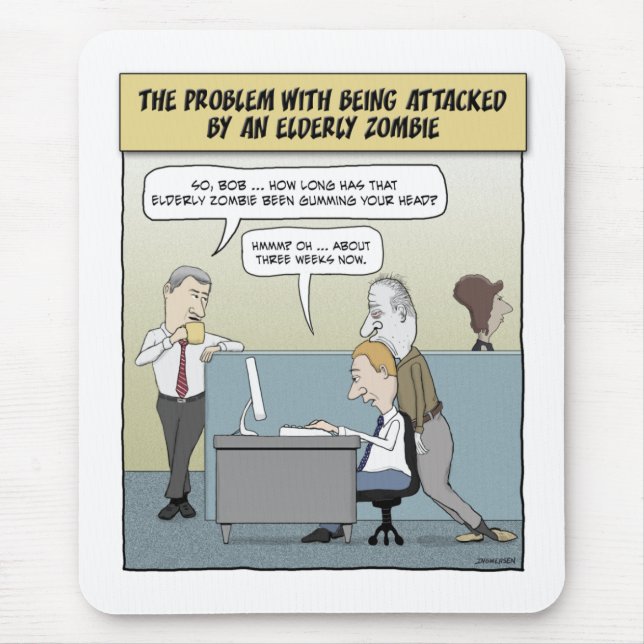 Lustiges mousepad: Älterer Zombie Mousepad (Vorne)
