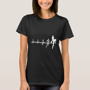 Lustiges Muay-Thai-Herzschlag-Herz-Kickboxen-Liebe T-Shirt