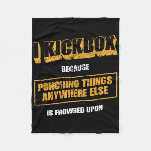 Lustiges Muay-Thai-Kickboxen und Mixed Martial Art Fleecedecke