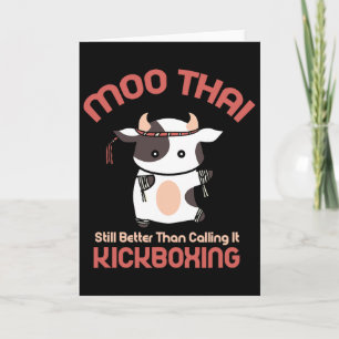 Lustiges Muay Thai Moo Thai Kickboxen Karte