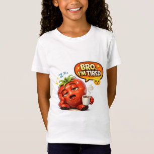 Lustiges Müdes Tomaten-Bro Ich Bin Müde Niedliches T-Shirt