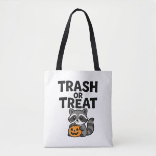 Lustiges Müll oder Süßigkeiten Waschbär Halloween