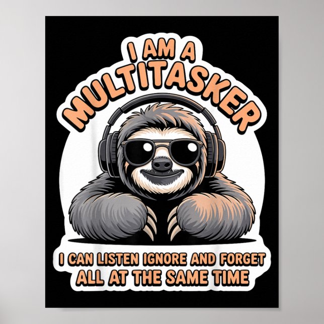 Lustiges Multitasking-Zitat Sarkastischer Humor Gr Poster (Vorne)