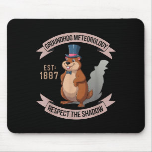 Lustiges Murmeltier Uni Erwachsene Kinder Schwarz Mousepad