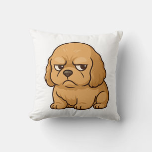 Lustiges mürrisches Hund personalisiertes Geschenk Kissen