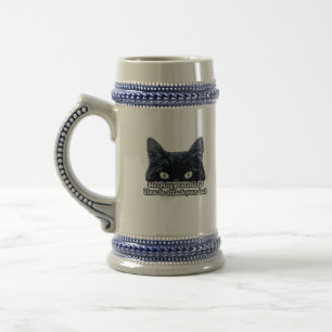 Lustiges mürrisches Katzen-Meme für Katzenbesitzer Bierglas