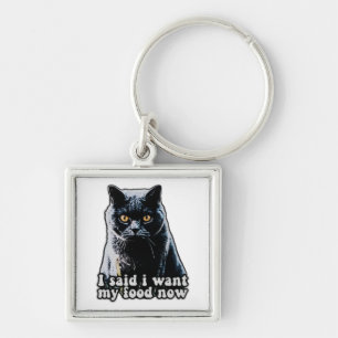 Lustiges mürrisches Katzen-Meme für Katzenbesitzer Schlüsselanhänger