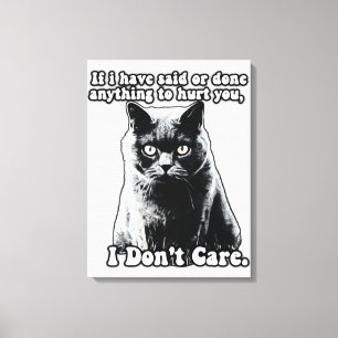Lustiges mürrisches Katzen-Meme für Katzenliebhabe Leinwanddruck