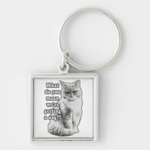 Lustiges mürrisches Katzen-Meme für Katzenliebhabe Schlüsselanhänger